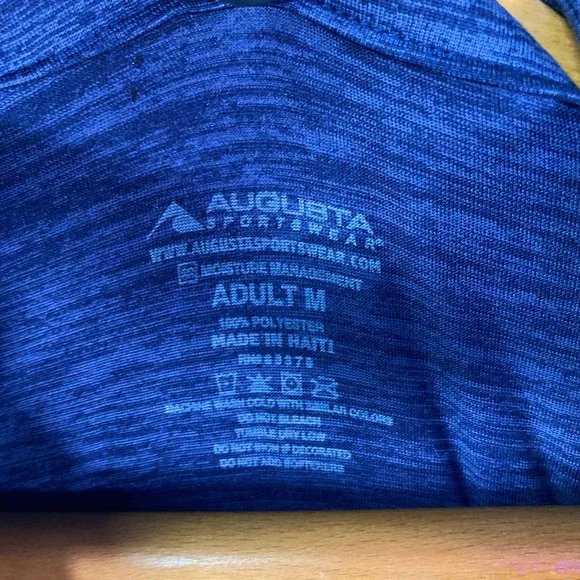 Augusta Sportswear Mens Quarter Zip Pullover Blue Long‎ Sleeve Size M - Picture 4 of 11